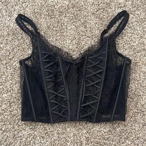 Victoria Secret Black Corset Top
